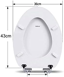WSMYZY toaletni poklopac - WC sjedalo sa hromiranim šarkama usporit će se blisko i nikad se ne oslobodi