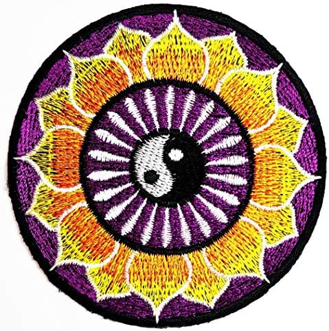 Nipitshop zakrpe AUM OM Infinity Hinduizam Yoga Circle Yin Yin Empique Novelty Vezerani zakrpa za jaknu T majica Patch SEW Gvožđe