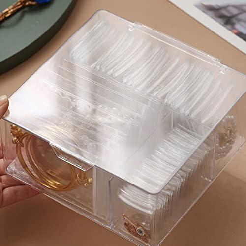 Doitool makeup storage ladice plastična kutija za nakit prozirni Organizator nakita podijeljene kante za odlaganje s poklopcem antioksidativna
