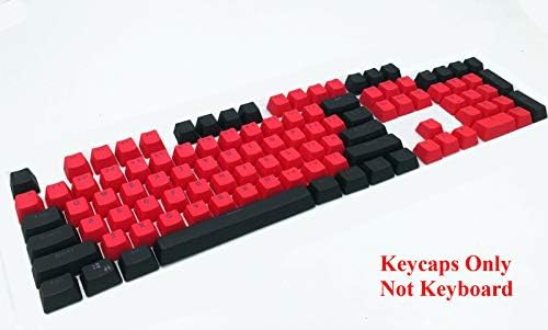 87/104 tipka Doubleshot crveno-crna PBT pozadinska kapica za ključeve za Cherry MX gaming mehaničku tastaturu