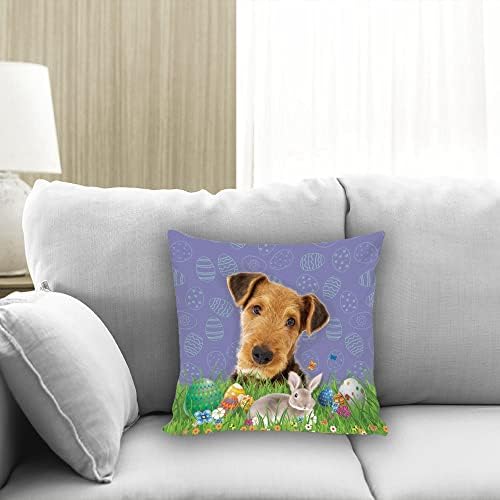 Bageyou Happy Eastern Bunny sa Chihuahua Puppy jastuk Poklopac Šareni jaja opruga cvjetni jastučnice stolica za kauč na razvlačenje