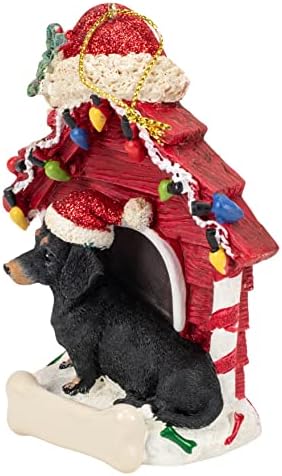 Kurt S. Adler Festivan Jahyshund Crvena psa Kuća za 4 inča Viseći božićni ukras