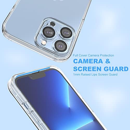 Wuwedo za iPhone 13 Pro Crystal Clear futrola sa ugrađenim zaštitnim objektivom, tankim za zaštitu od tankog kamere SOFTO otporan