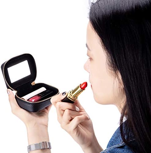 Mini držač za papir za usne sa ogledalom originalna koža mala putna šminka kozmetička torbica za skladištenje za žene djevojke