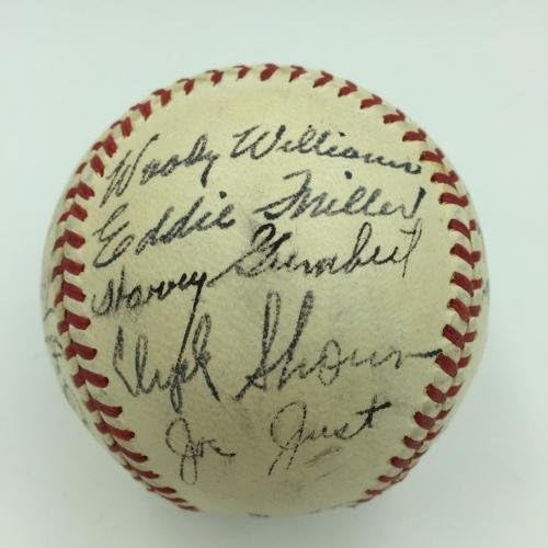 Prekrasno 1944. Cincinnati Reds tim potpisao je bejzbol nacionalne lige sa JSA COA - autogramiranim bejzbolama