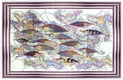 Batik umjetnička slika,' riba i prosperitet ' od Agunga