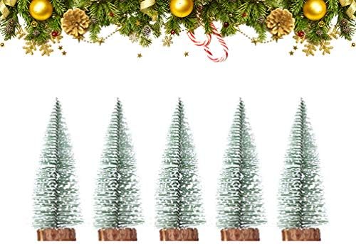 Nuobesty Roditeljištinski ukrasi 5pcs Mini božićni borov ružini platno božićne stabla Božićne dekorsko ukrašavanje ukrasa 20cm Decor