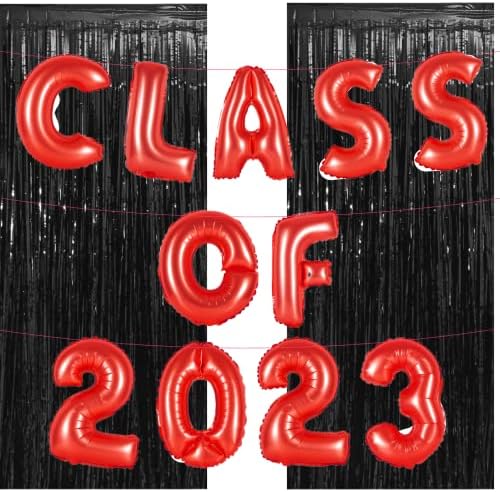 Klasa Vtyepou od 2023 Balloons Banner - 16 inča Veliki diplomski baloni Backdrop sa zvijezdom viseći vijenac za 2023. ukrase mature