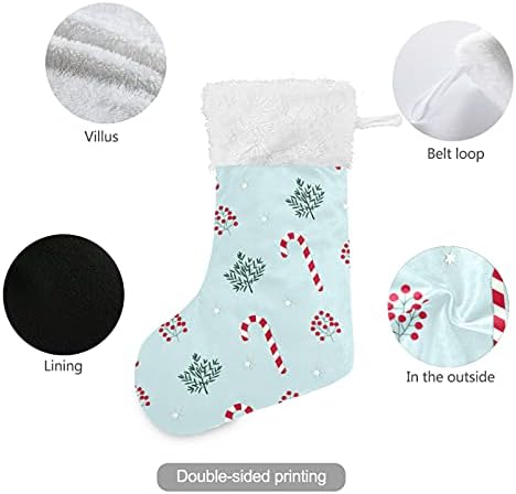 Božićni bomboni ostavlja božićne čarape velike xmas čarape za kamin Božićne stabičke šine za obuću čarapa Čarape za obiteljski božićni