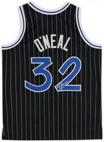 SHAQUILLE O'Neal Orlando Magic Autographing Mitchell & Ness Black Pinstripe replika replika - autogramirani NBA dresovi