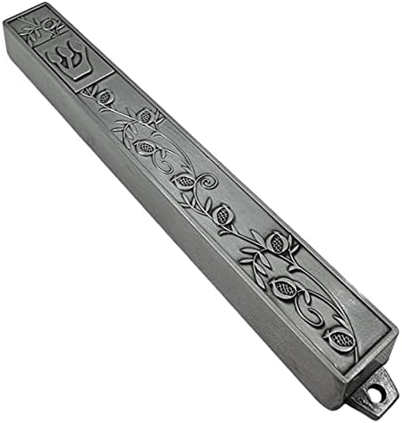 Talisman4u Metal Mezuzah sa svićem za vrata Pomegranat Ornate Design Hebrejski Shin Classic Mezuzah Case Izrael Judaica Poklon 5 inčni