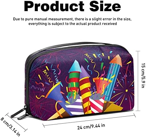 Crtani proizvođači buke Vatromet uzorak šminke torba sa zatvaračem Traveni kozmetički organizator za žene i djevojke