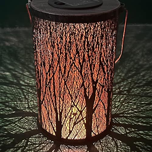 XVZ solarni fenjer viseći, vanjski viseći solarni vrt ukrasni lampioni svjetla solarni Božić Vintage metalni ukrasi lampa sa projekcijom