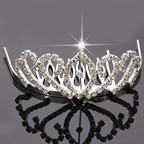 Mini 2.56 inchs Rhinestone Tiara češalj kruna za djevojčice vjenčanje nevjesta Prom rođendan Pegeant Princeess Party