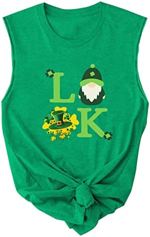 Ženski St. Patrick Dan Tank Top Fashion srce štampane Tees majice bez rukava pulover Summer Beach Vest T-Shirts