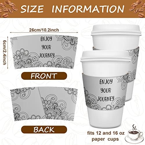Dingion 500 pakovanja čaura za kafu rukavi od valovitog kartona motivacioni rukavi za jednokratnu upotrebu inspirativni hladni ili