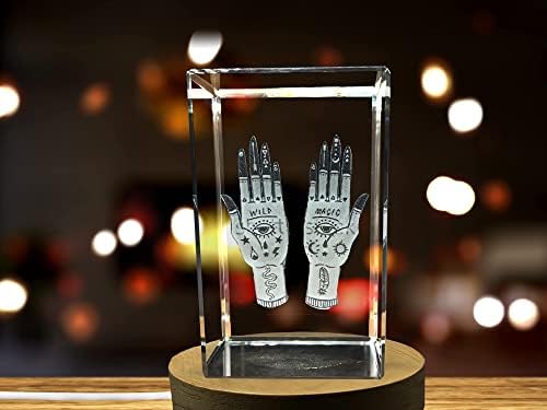 Mistične ruke umjetnost | 3D ugravirani kristal čuva | Poklon / dekor | Kolekcionarstvo | Suvenir | 3D Kristalni foto poklon | 3D