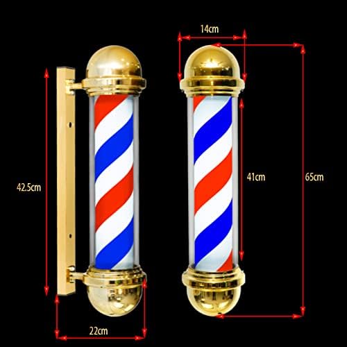 vsGotber moderni luster 25,5 Barber pol LED svjetlo, klasični Frizerski Salon Barber Shop otvoreni znak, predenje crveno bijelo plava