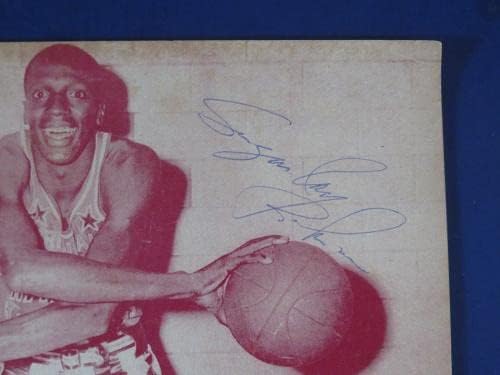 Šećer Ray Robinson potpisao 1960 NY Knicks / Harlem Globetrotters program JSA COA - AUTOGREMENA BOXING RAZNICI