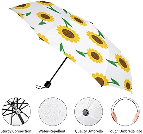 Suncokretovo cvijeće putni kišobran izdržljiv Vjetrootporni Sklopivi kišobran za kišu prijenosni kišobran automatsko otvaranje i zatvaranje