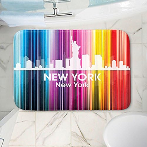 Dia Noche Memory Foam kupatilo ili kuhinjske prostirke Angelina Vick-City II New York New York-mali 24 x 17 in