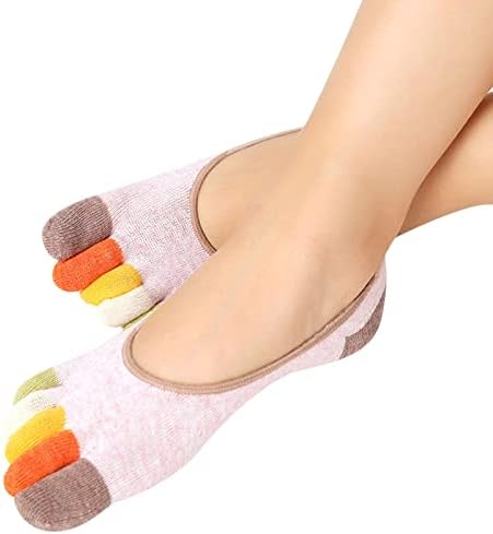 Žene 5 toe šarene joge Sport Nelični mekani prozračni masažni nožni čarapi Čarape za vježbanje