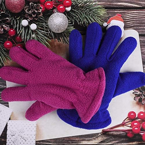 Cooraby 2 para dječije rukavice od flisa zimske obložene guste rukavice tople rukavice za potrepštine za aktivnosti na otvorenom