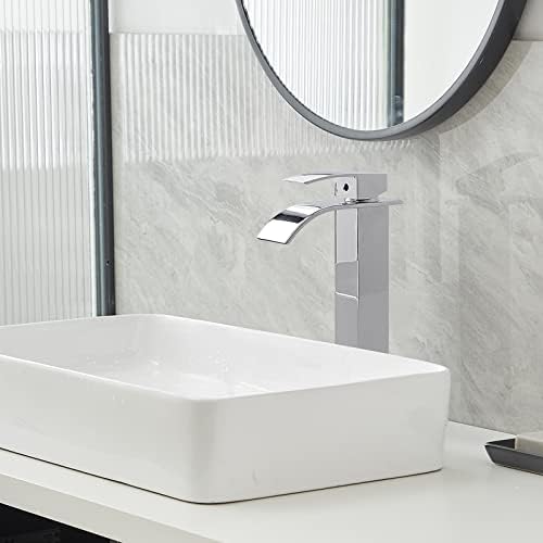 BathFonesse polirana hromska slavina za sudoper za sudoper od nehrđajućeg čelika Jednokrevetna ručica Jedna rupa Poklopac poklopca