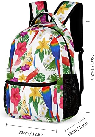 Obojeni cvjetovi i ptice Slatki ruksak laptop zadnje pakovanje otiske točke ramena Ploypack Unisex