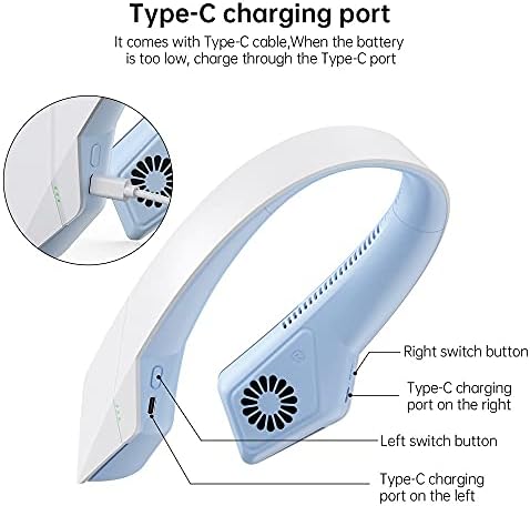 XZjjz Mini bedeleni ventilator ventilator USB punjivi ventilatorski zvuk Sportski ventilatori bez listovnih visećih vrata ventilatori