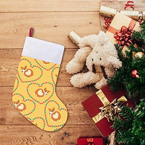 Slatka velški corgi koštano srce božićne čarape božićne čarape torbica kuće porodica xmas dekor