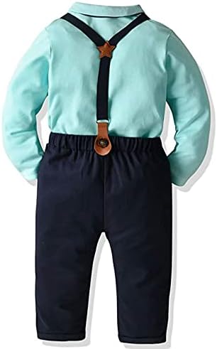 Lotucy Baby Boy gospodin Kombinate za djecu + vešari kaidne hlače 3pcs gospodin odijelo