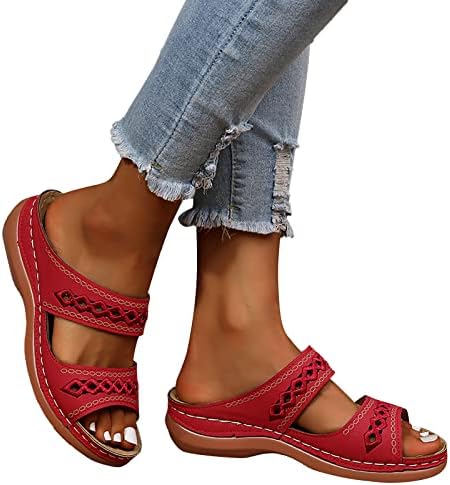 Peqiut ženske ortopedske sandale sa lukom potpornicom na papuče protiv klizanja prozračne ortotičke cipele udobne šetnje flipflopsom