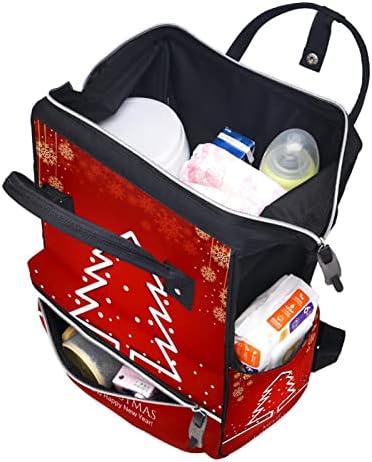Crvene božićne ručne torbe za ruksak za bebe nazivne torbe za promjenu multi funkcije Veliki kapacitet putnička torba