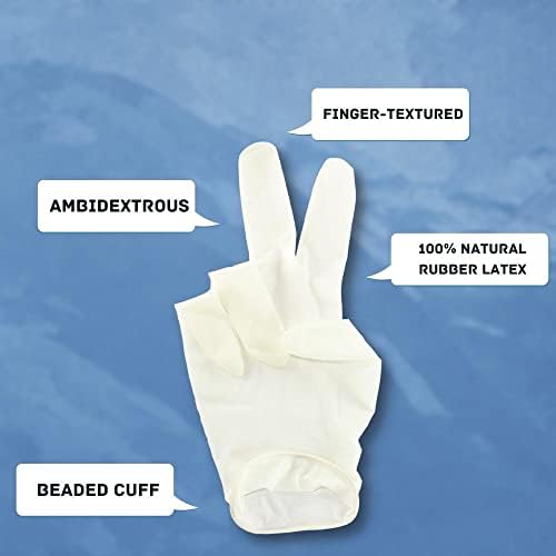 Psbm rukavice od lateksa, prozirne, veličine velike, 4.5 Mil, 2000 tačaka, jednokratne rukavice bez pudera
