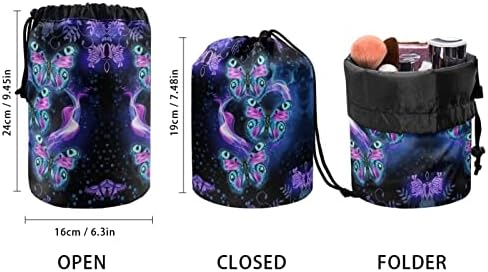 Poceacles leptir Print vezica kozmetička torba za žene, Prijenosna putna torbica za šminkanje sklopiva toaletna torba Organizator