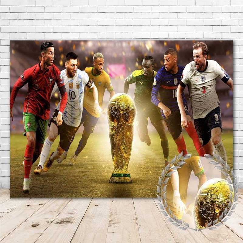 Svjetsko prvenstvo 2022 pozadina 7x5ft Super fudbalska zvijezda pozadina katarskog Svjetskog kupa 2022 Album Poster za zidne dekoracije