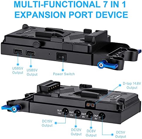 Fomito V-Mount V-zaključavanje adapter za napajanje sa stezaljkama za 15 mm za Sony A3000 A5000 A6000 A6500 A7R A7S RX10 III NEX-3N