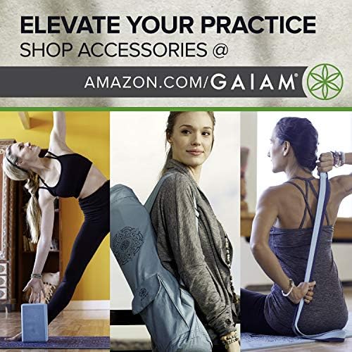 Gaiam Yoga Mat - Premium 6mm Reverzibilni reverzibilni ekstra debeli ne klizanje i fitness mat za sve vrste joge, pilates i podne