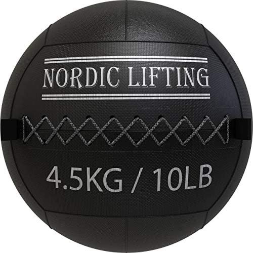 Nordic Lifting Wall Ball 10 lb paket sa cipelama Venja Veličina 8-crna crvena
