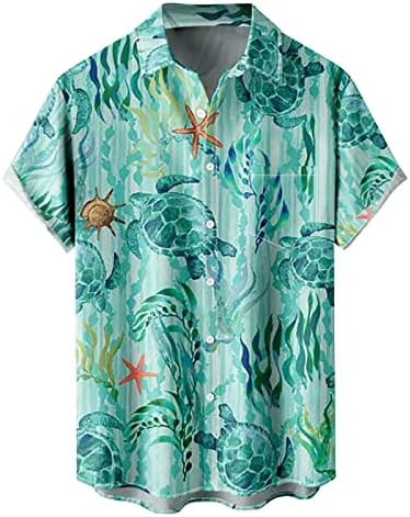 XXBR muške casual havajske majice kratki rukav vintage grafički gumb dolje majica Ljeto opušteno fit aloha plaža na plaži