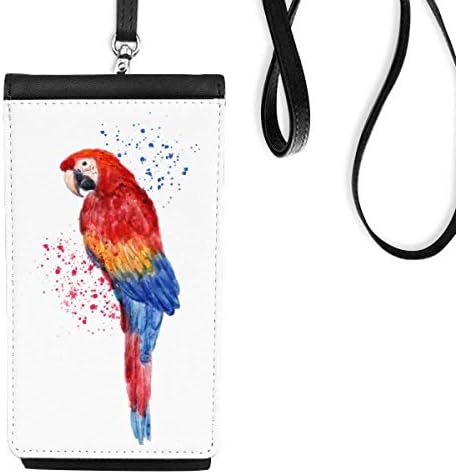 Crveni psitaciformenti parotički ptice Telefon novčanik torbica Viseća torbica za mobilne uređaje