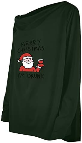 Xmas_TopsWomens Modni Božićni Dan Uzorak Print Dukserica Haljina Dugi Rukavi Vrhovi Santa Claus Gnome