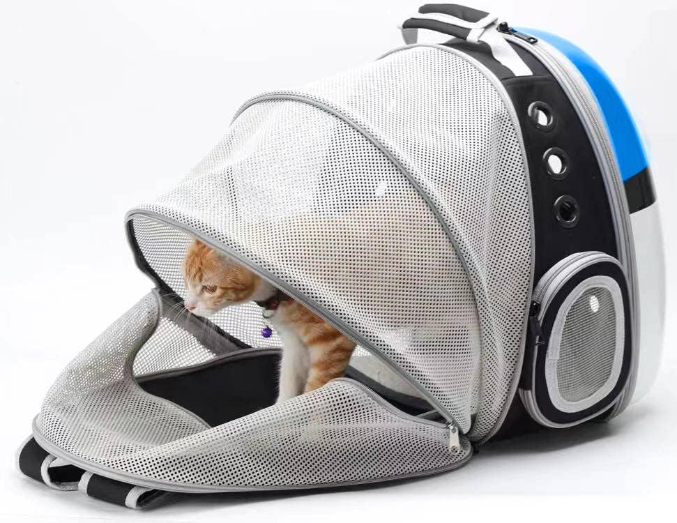 Proširivi ruksak za nošenje mačaka, ruksak za mačke mačića malog šteneta, avio-odobreni ruksak za mačke sa mjehurićima, nosač astronauta