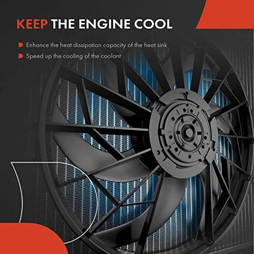 Premium montaža ventilatora hlađenja hlađenja motora motora Kompatibilan sa Ford Focus 2012 2014 2014 2017 2018, 2.0l baterija