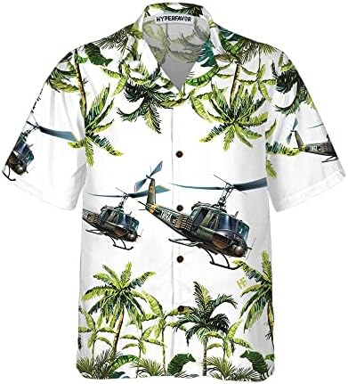 Havajska košulja Sjedinjenih Država, košulja helikoptera za muškarce, cool helikopter poklon, košulja na plaži Aloha, muške košulje