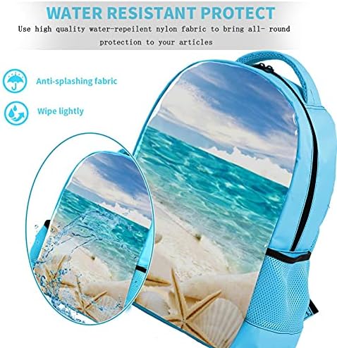 VBFOFBV ruksak za ženske pantalonske bakpa za laptop Tražena putnička basta, ljetna zvijezda Conch Beach