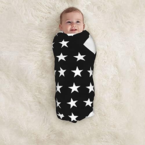 Black American Flag za bebe prekrivač koji prima pokrivač za novorođenčad novorođenčad omota