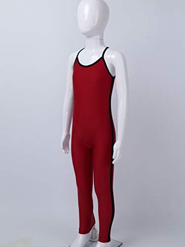 TiaoBug Kids Girls Gimnastika balet Leotard Spandex bez rukava Potpuno odijelo za tijelo Unitard Kostimi za spavanje
