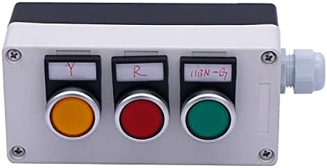 Axti 22mm 10A 440V 1Ne 1NC Crveno žuti zeleni znak Momentalno dugme Gumb Switch HumpTon prekidač